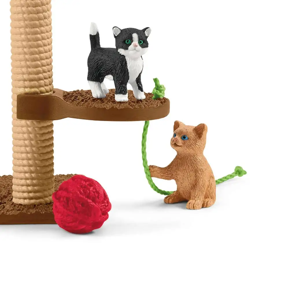 Schleich: Farm World - Játékélmény aranyos cicáknak játékszett (42501) kép 5