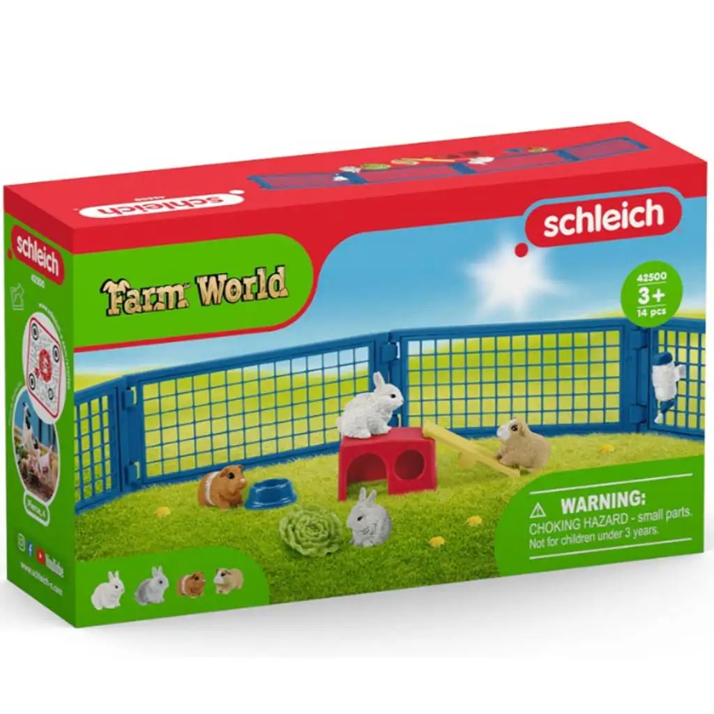 Schleich: Farm World - Otthon nyulaknak és tengerimalacoknak játékszett (42500)