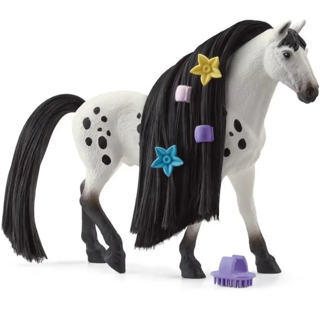 Schleich Horse Club: Sofia's Beauties - Knabstrupper csődör figura fésülhető sörénnyel (42622) kép 2