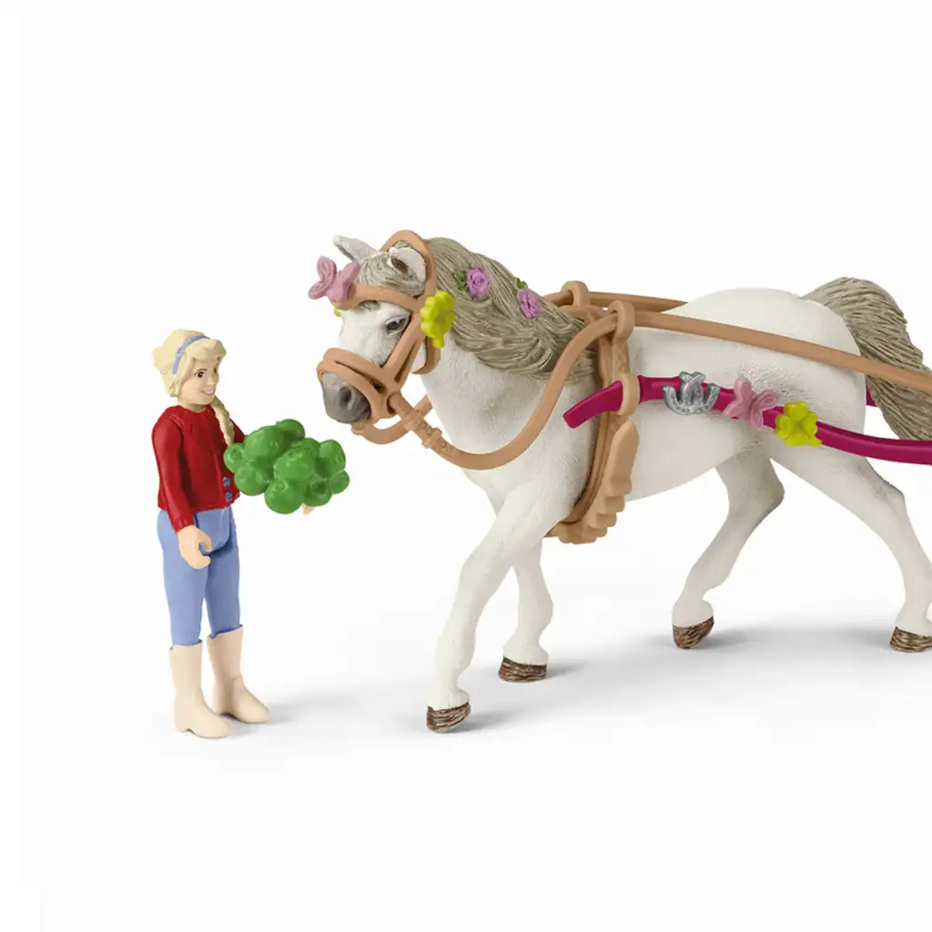 Schleich: Horse Club - Kocsi lovasbemutatóhoz piknikkel játékszett (42467) kép 3