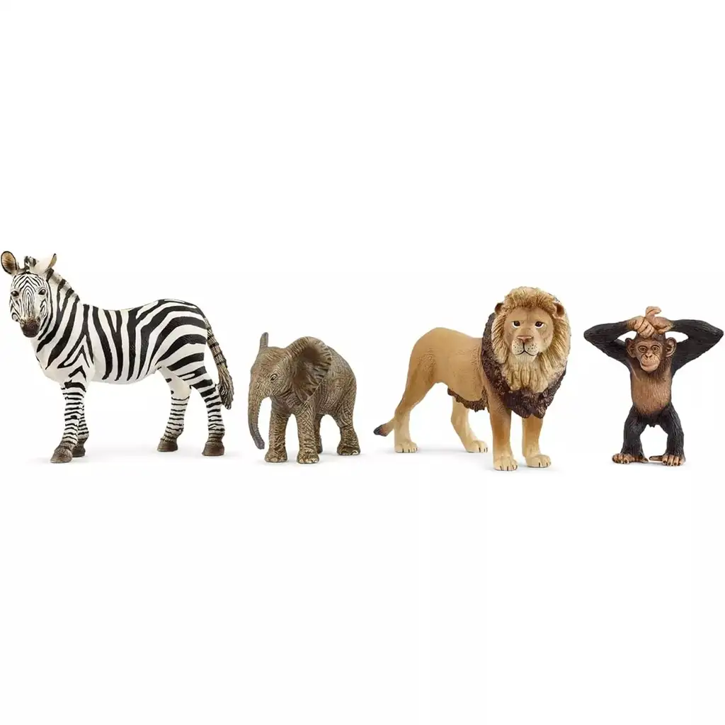 Schleich: Wild Life - Afrika állatai kezdő 4db-os figura szett (42721) kép 5