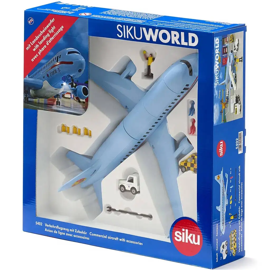 SIKU Kereskedelmi utasszállító repülőgép kiegészítőkkel 1/87 kép 5