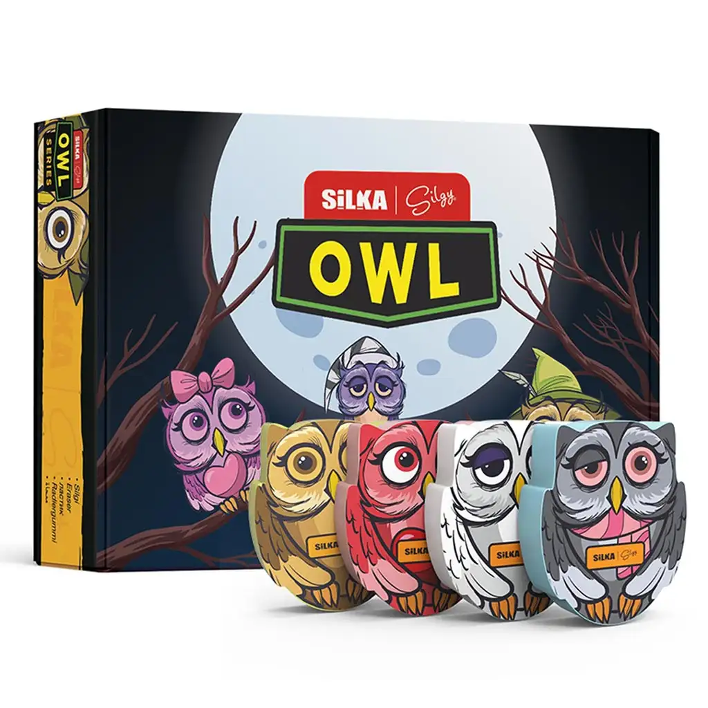 Nebulo: Silka radír - bagoly mintás 1db