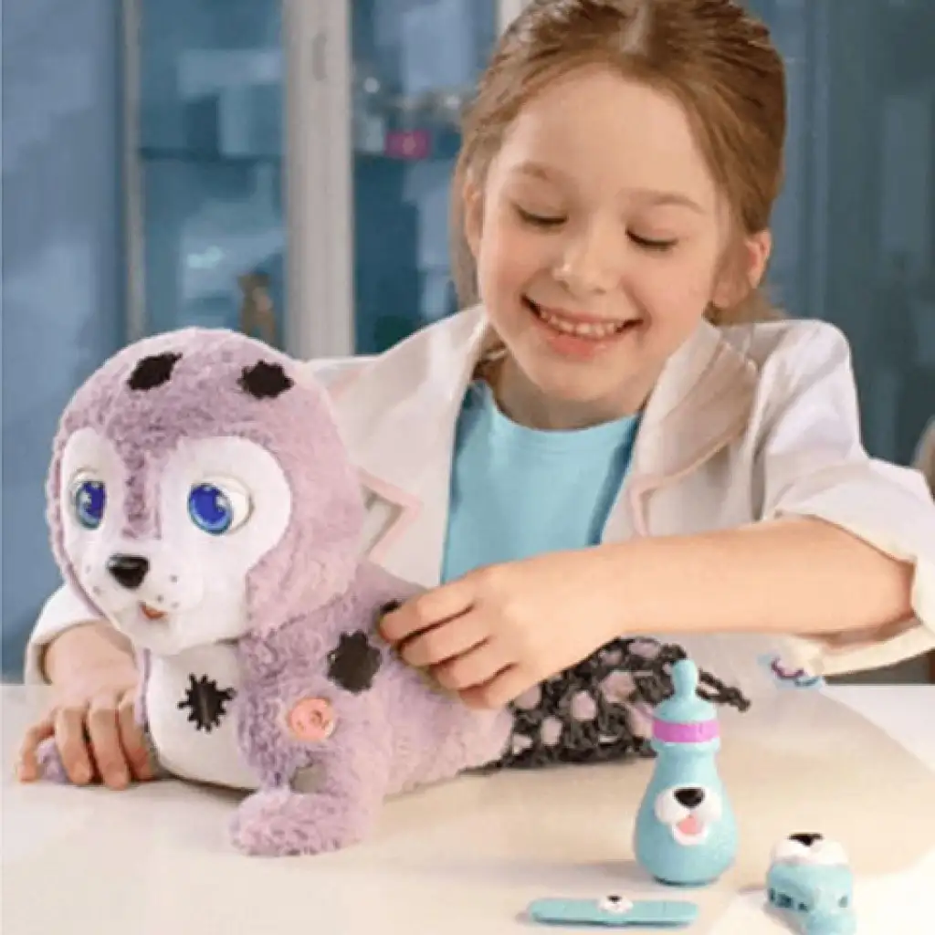 Silver interaktív bébi fóka plüss kép 4