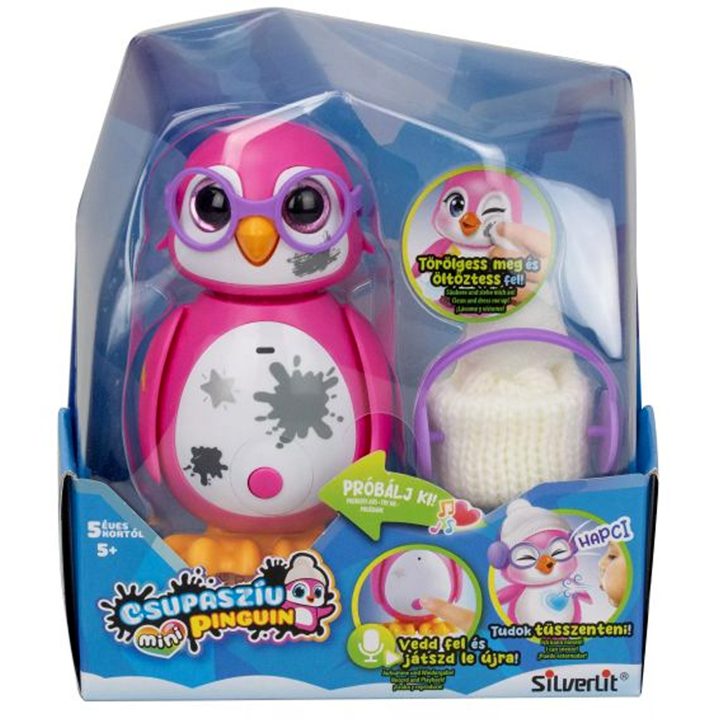 Silverlit: Csupaszív mini pingvin rózsaszín színben