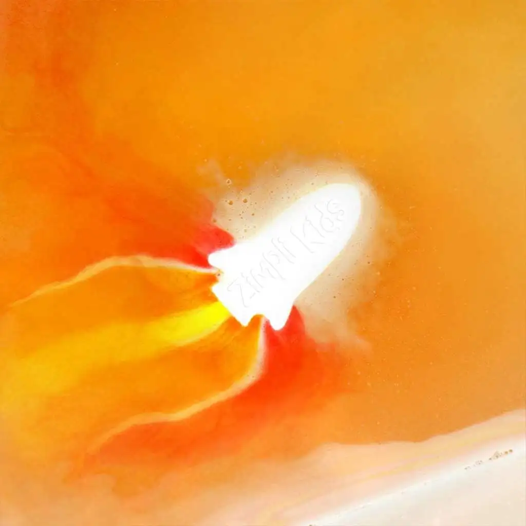 Glibbi Rocket: Rakéta formájú fürdőbomba lángcsóva színekkel - Simba toys kép 5