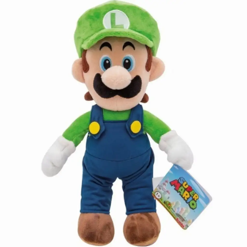 Super Mario: Luigi plüssfigura 30cm-es méretben