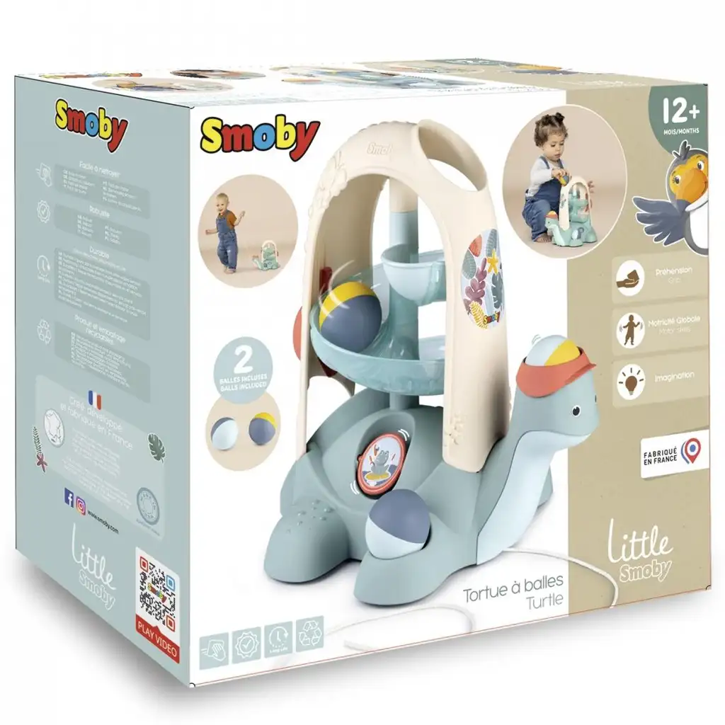 Little Smoby: Húzható teknős golyópálya bébijáték - Simba Toys