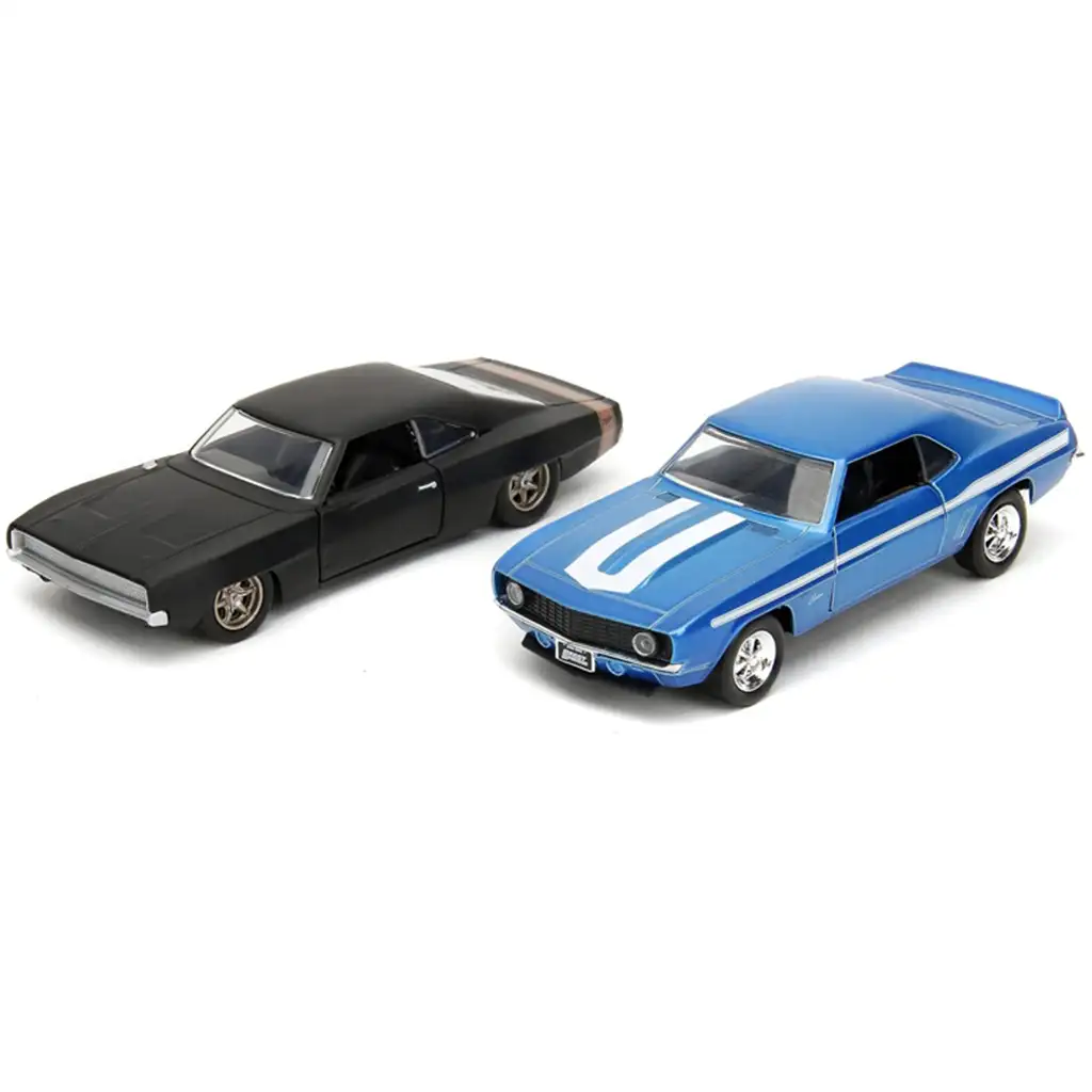 Halálos iramban: 1969 Chevrolet Camaro és 1968 Dodge Charger Widebody 2db-os csomag 1/32 méretarány - Jada Toys kép 6