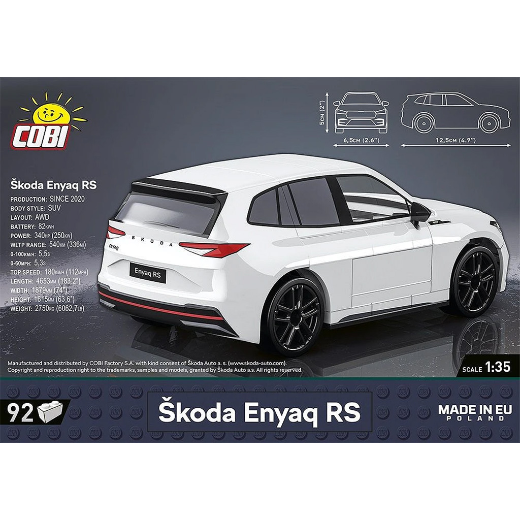 COBI: Skoda Enyaq RS építőjáték (24575) kép 3
