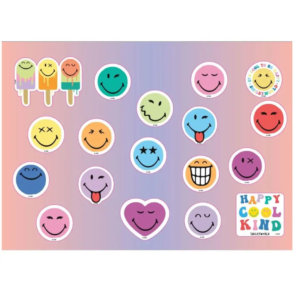 Smiley kreatív színezhető vázlatfüzet sablonnal és matricákkal több változatban kép 3