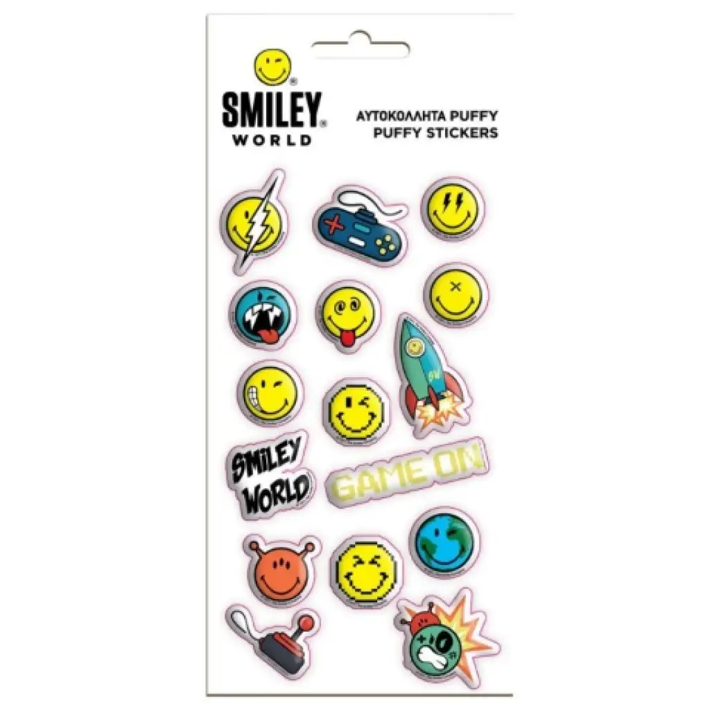 Smiley 3D pufi matrica szett 10x22cm-es íven