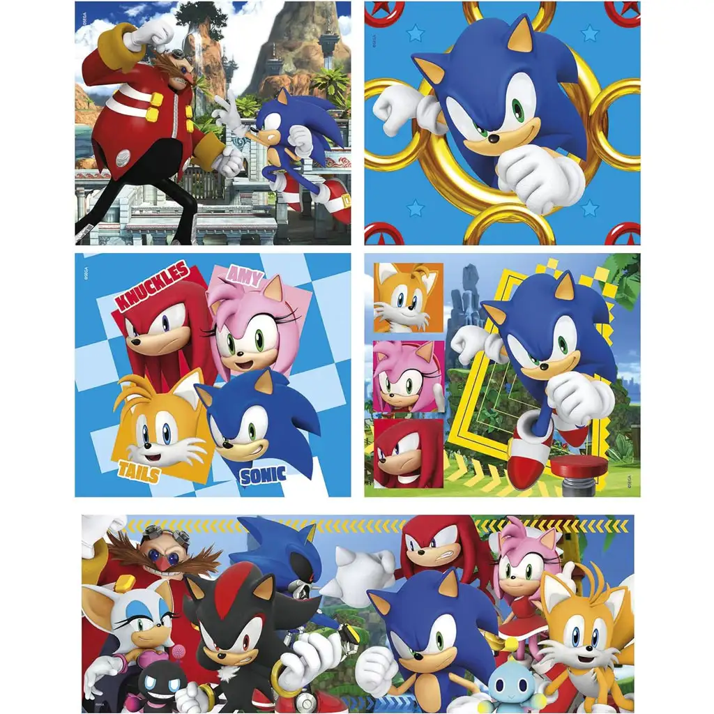 Sonic a sündisznó 10 az 1-ben supercolor puzzle - Clementoni kép 2