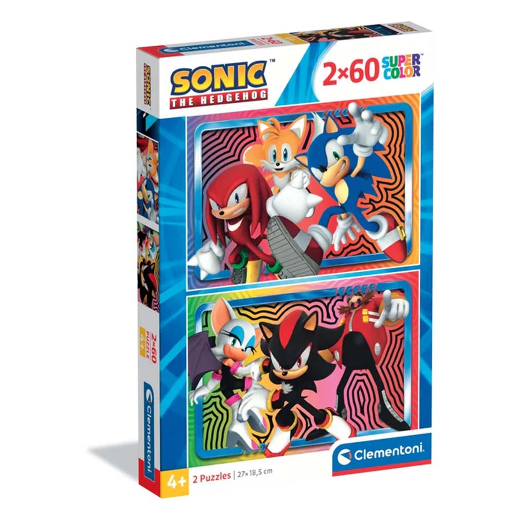 Sonic a sündisznó 2x60db-os supercolor puzzle - Clementoni