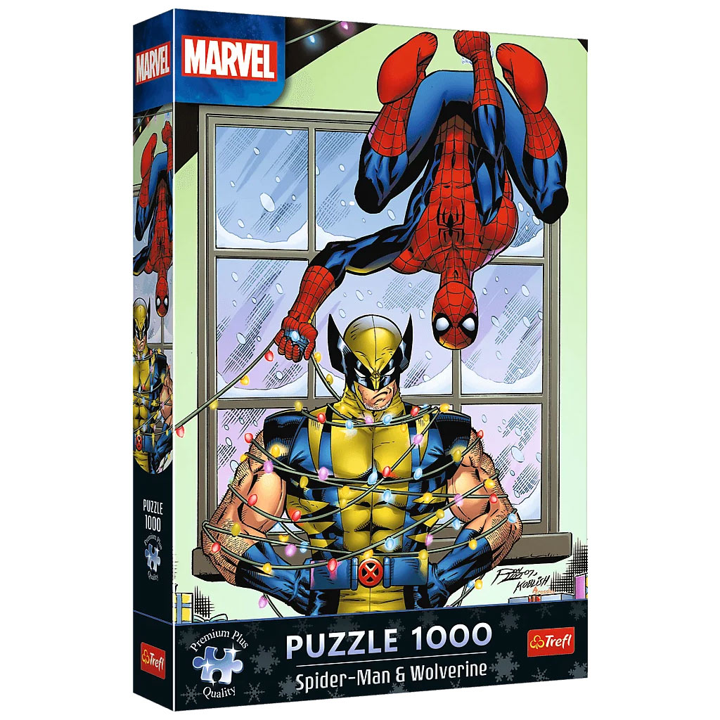 Pókember és Rozsomák karácsonya 1000db-os Prémium plus quality puzzle - Trefl