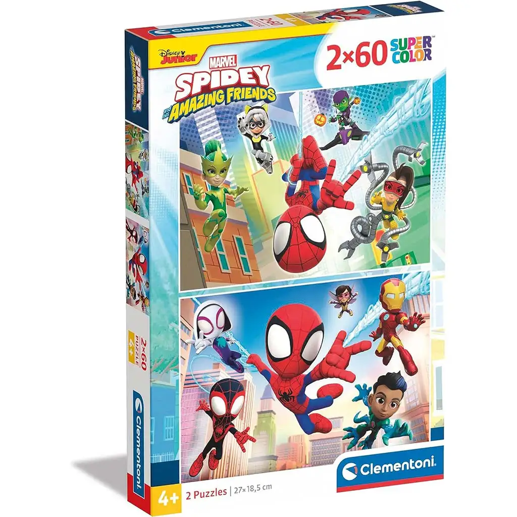 Disney Spidey 2x60db-os Supercolor puzzle - Clementoni