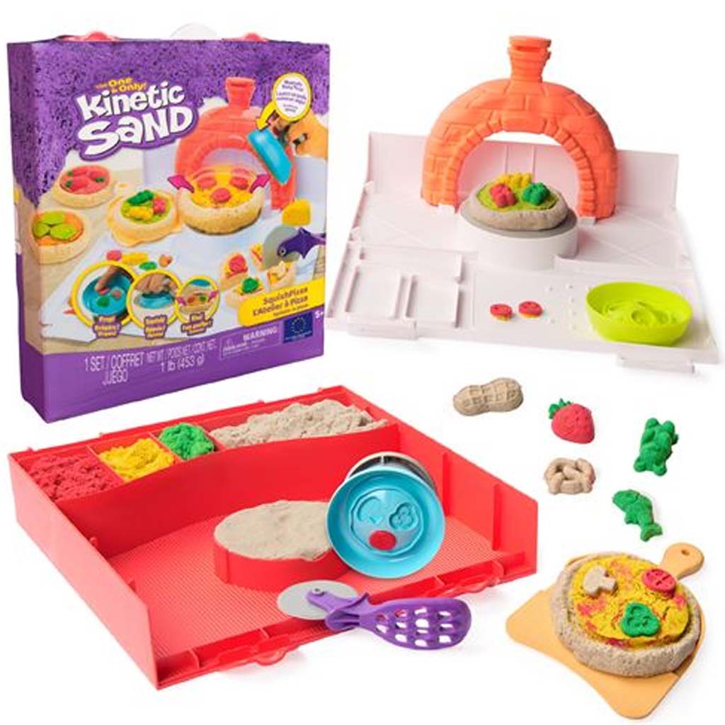 Kinetic Sand: Squish Pizza homokgyurma szett – Spin Master kép 2