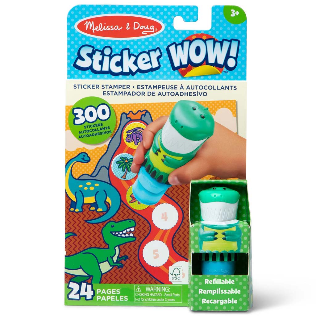 Melissa&Doug: Sticker WOW! Matrica pecsételő – Dinó – Spin Master