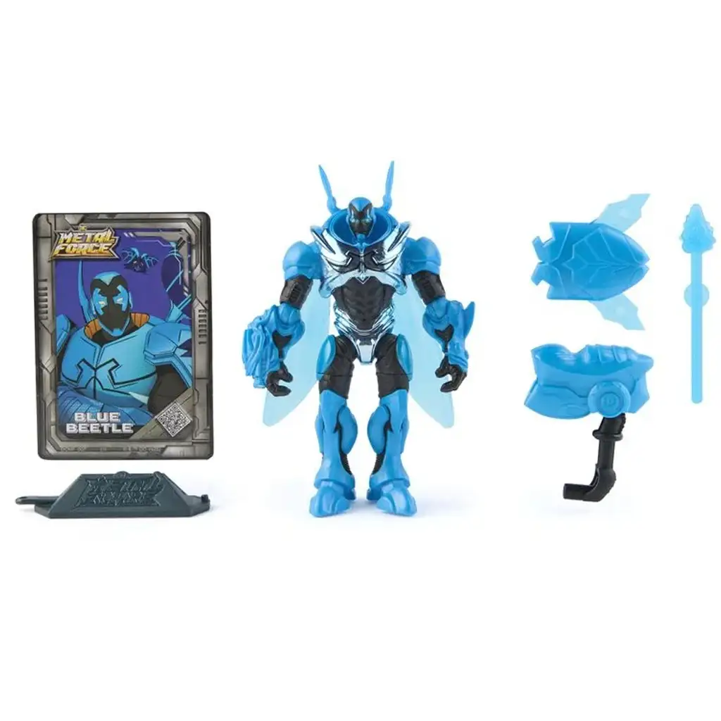 DC Metal Force Blue Beetle játékfigura felszereléssel - Spin Master kép 4
