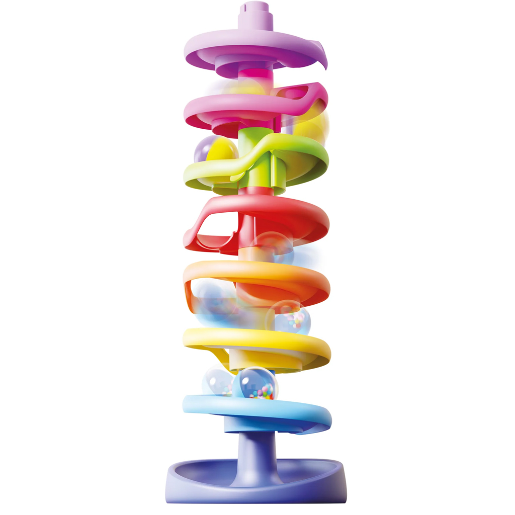 Quercetti: Spirál torony golyópálya 10 db-os szett kép 2