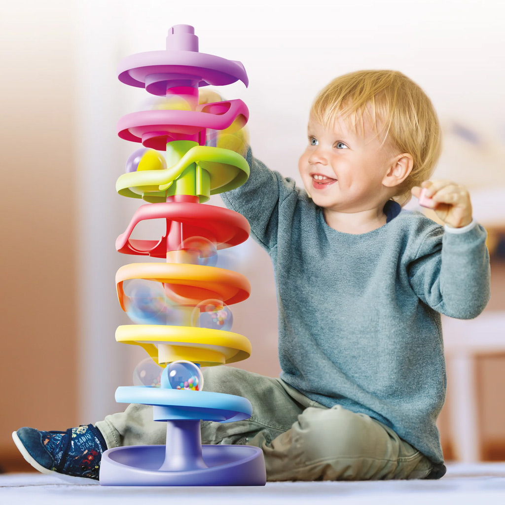 Quercetti: Spirál torony golyópálya 10 db-os szett kép 4