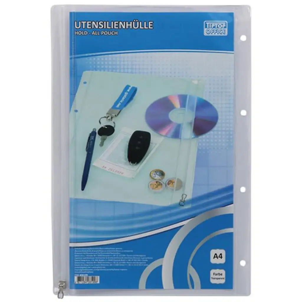 Spirit: Áttetsző lefűzhető cipzáras tasak A/4-es méretben 1db