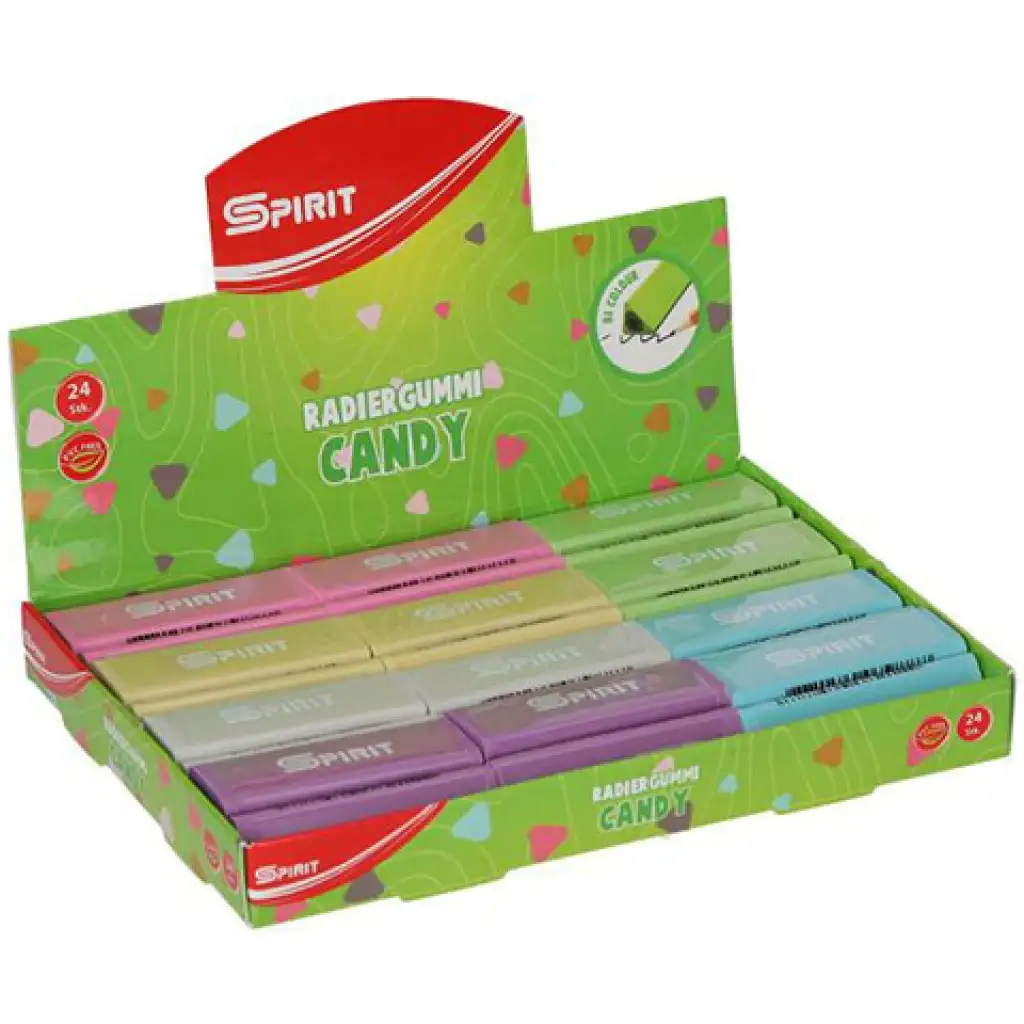 Spirit: Candy háromszög alakú radír többféle színben 1db