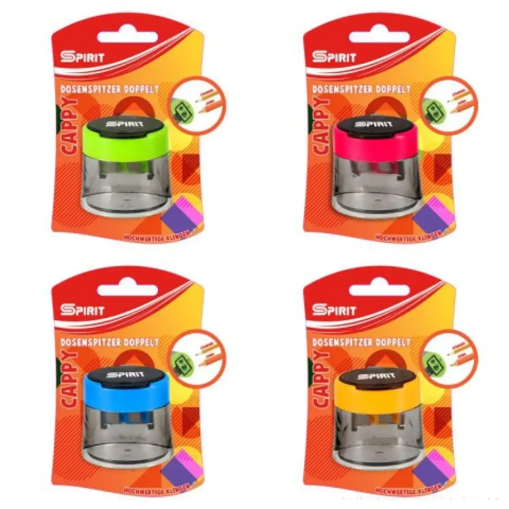 Spirit: Cappy 2 lyukú tartályos ceruzahegyező több változatban