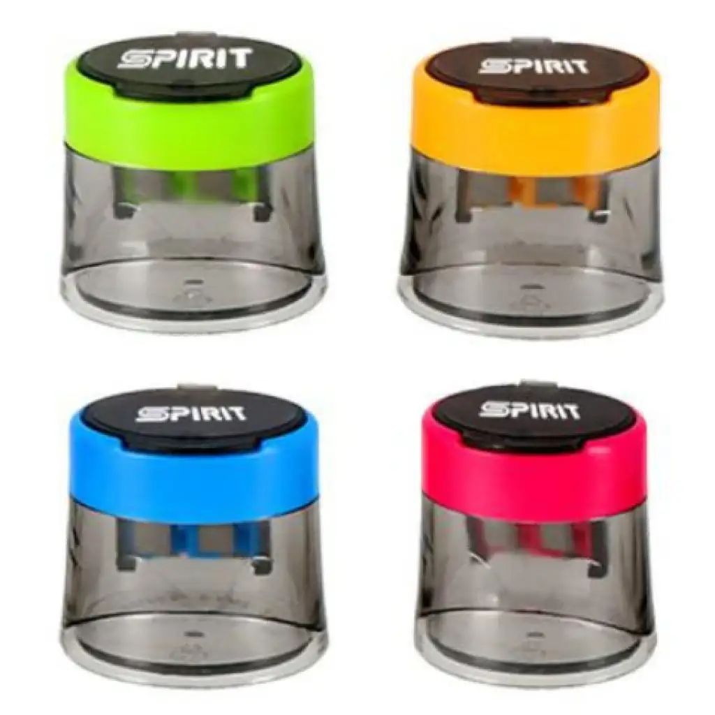 Spirit: Cappy 2 lyukú áttetsző tartályos ceruzahegyező több változatban