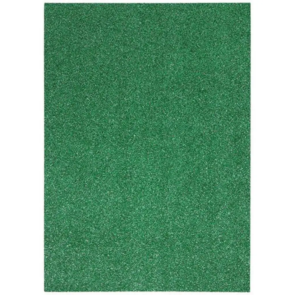 Spirit: Öntapadós csillámos dekorációs habszivacs lap mélyzöld színben A/4 1db