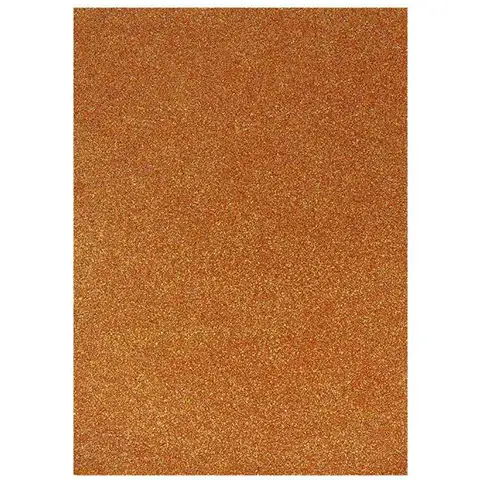 Spirit: Csillámos dekorációs habszivacs lap rézvörös színben A/4 1db