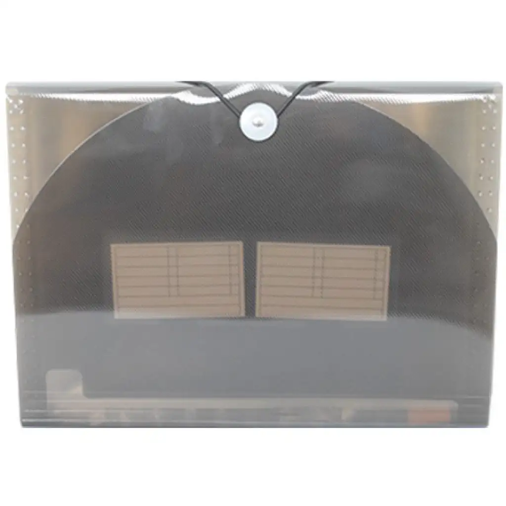 Spirit: Fekete színű átlátszó irattartó mappa A4-es méretben 12 rekeszes