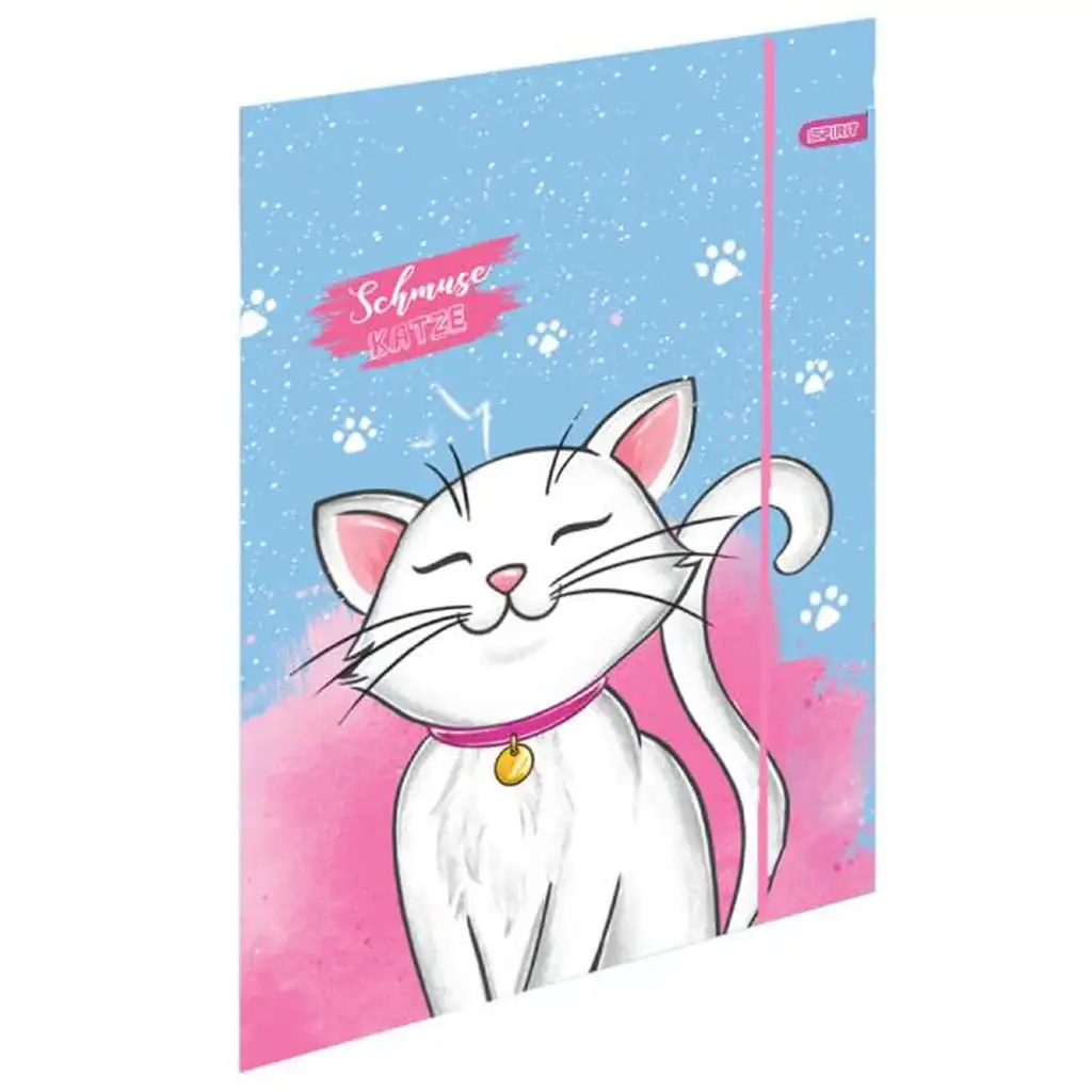 Spirit: White Cat fehér macskás iskolatáska, hátizsák 5db-os szett 38x17x28cm kép 4