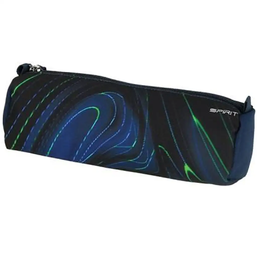 Spirit: Blue Stripes kék-zöld csíkok fekete alapon iskolatáska, hátizsák 4db-os szett 41x20x32cm kép 5