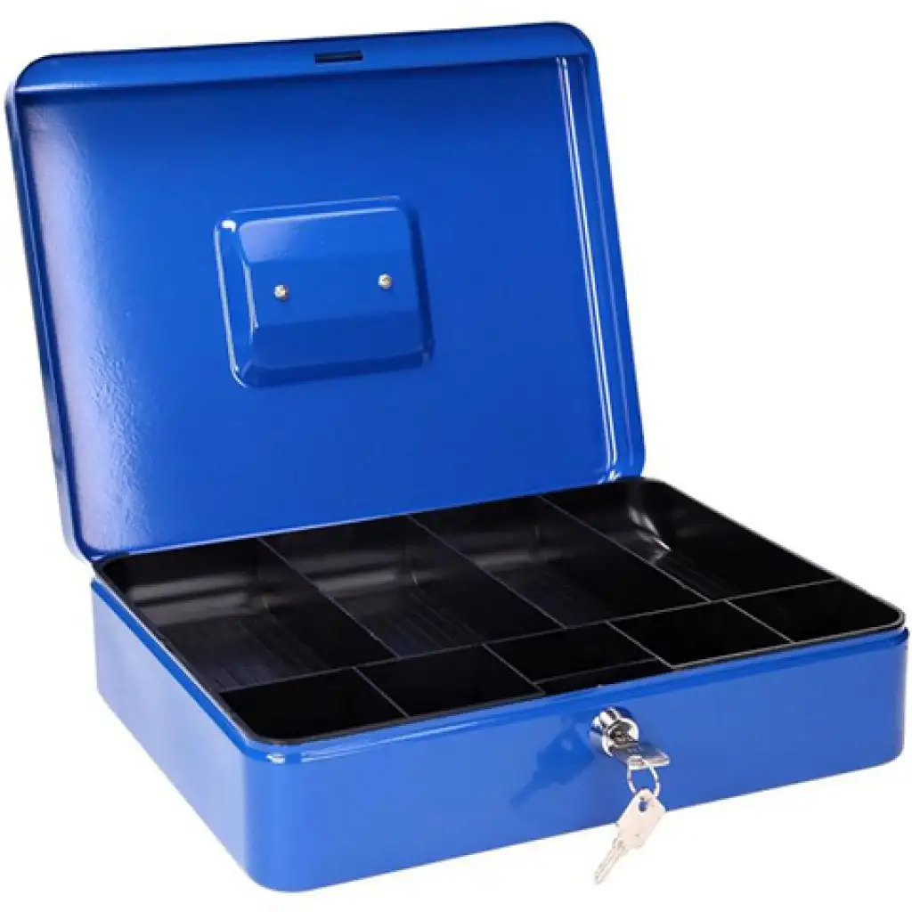 Spirit: Pénzkazetta kék színben 2db kulccsal CB190 300x240x88mm kép 2