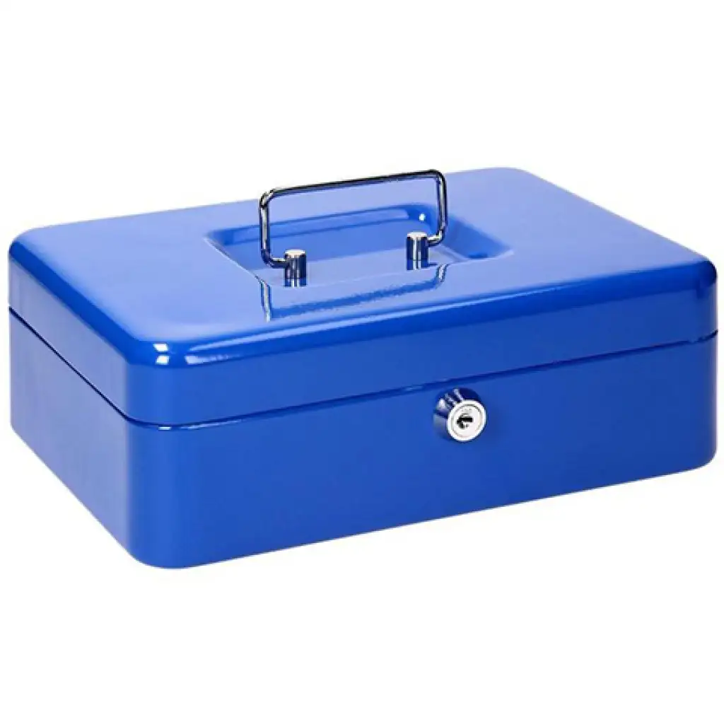 Spirit: Pénzkazetta kék színben 2db kulccsal CB190 300x240x88mm