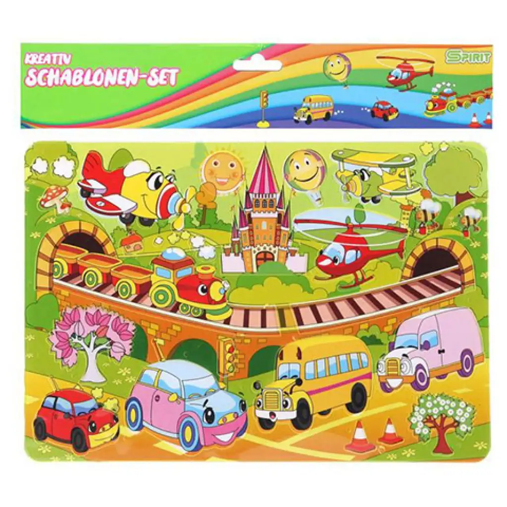 Spirit: Járműves kreatív műanyag rajzsablon