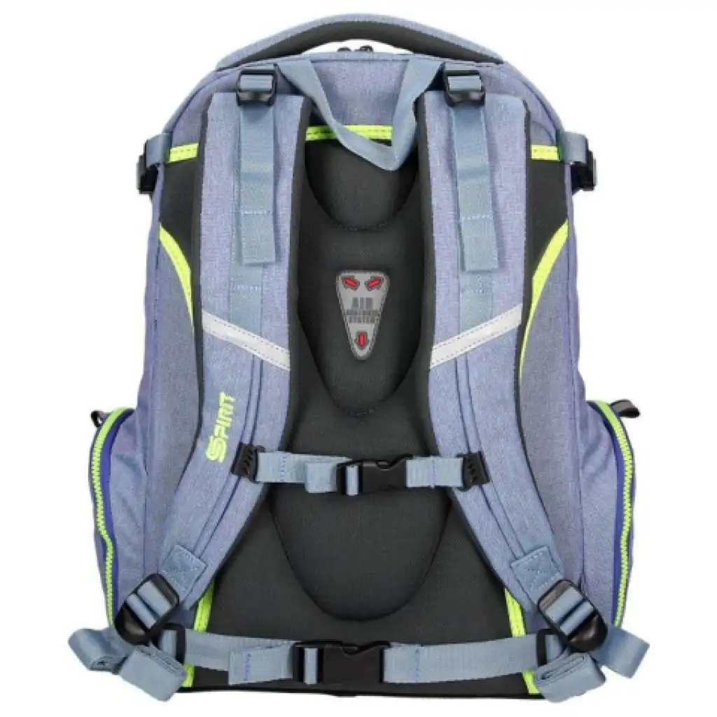 Spirit: Stinger világoskék prémium ergonomikus iskolatáska hátizsák kép 4