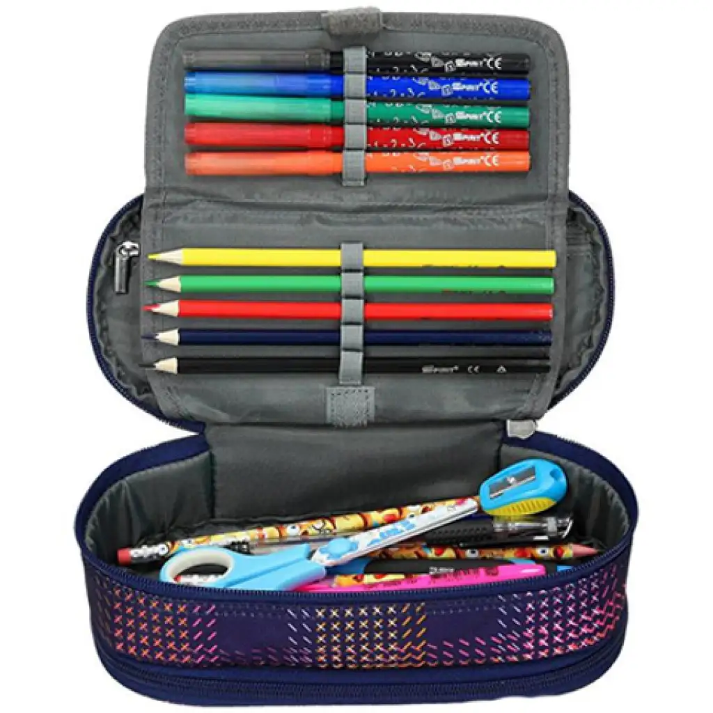 Spirit: My Bag öltés mintás két rekeszes ovális tolltartó kép 3