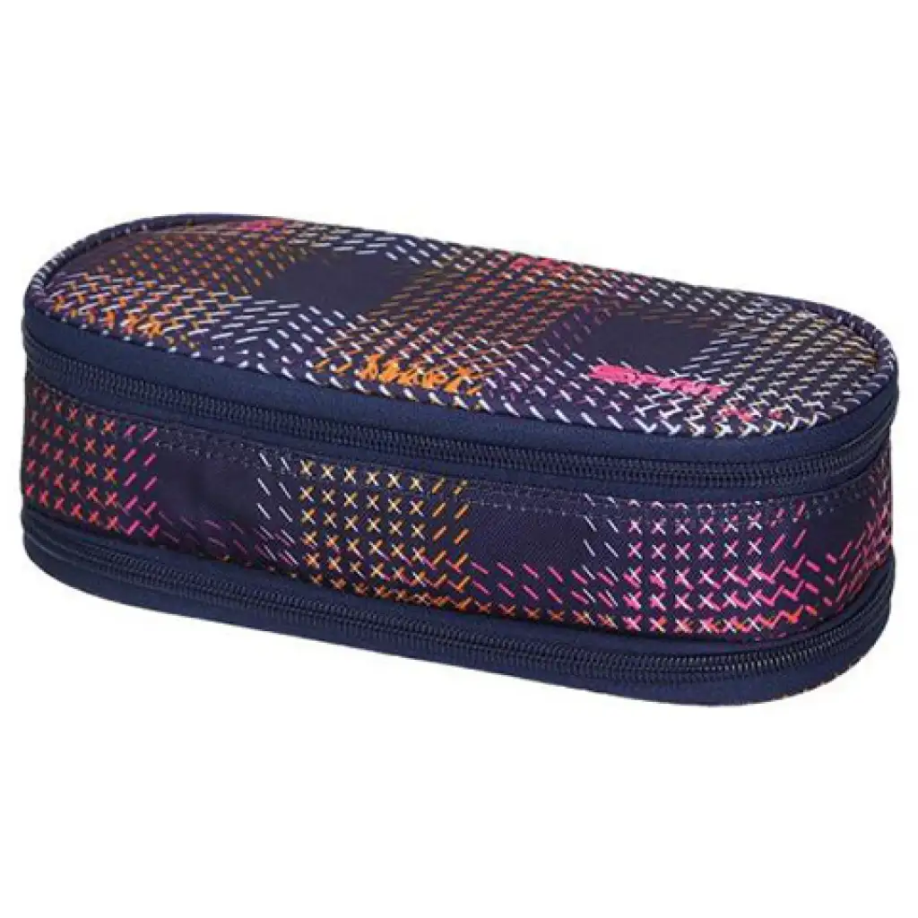 Spirit: My Bag öltés mintás két rekeszes ovális tolltartó