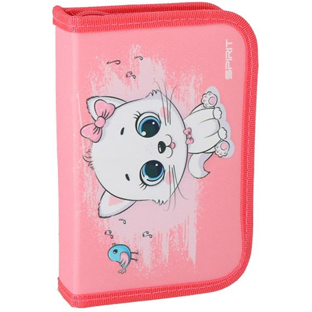 Spirit: Cuki cica mintás töltött kihajtható tolltartó 50db-os