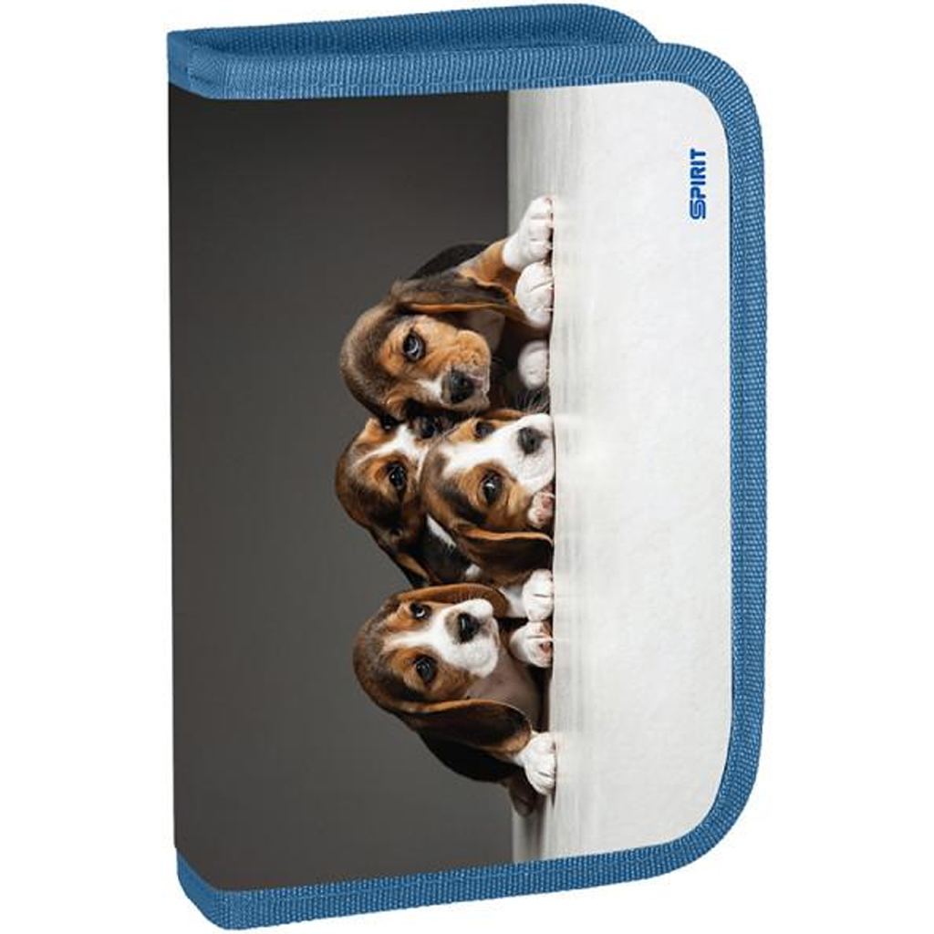 Spirit: Kutyus mintás töltött kihajtható tolltartó 50db-os