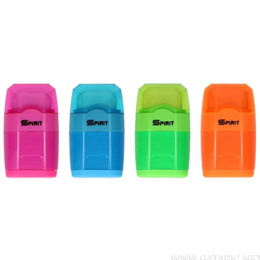 Spirit: Trios 3 az 1-ben 2 lyukú tartályos hegyező és radír többféle színben 1db