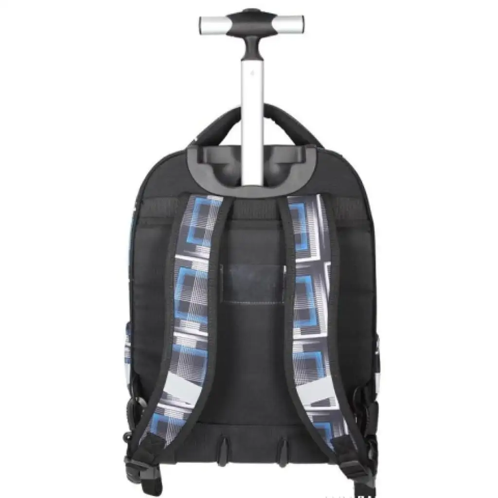 Spirit: Trolley fekete kék mintás iskolatáska hátizsák kép 4