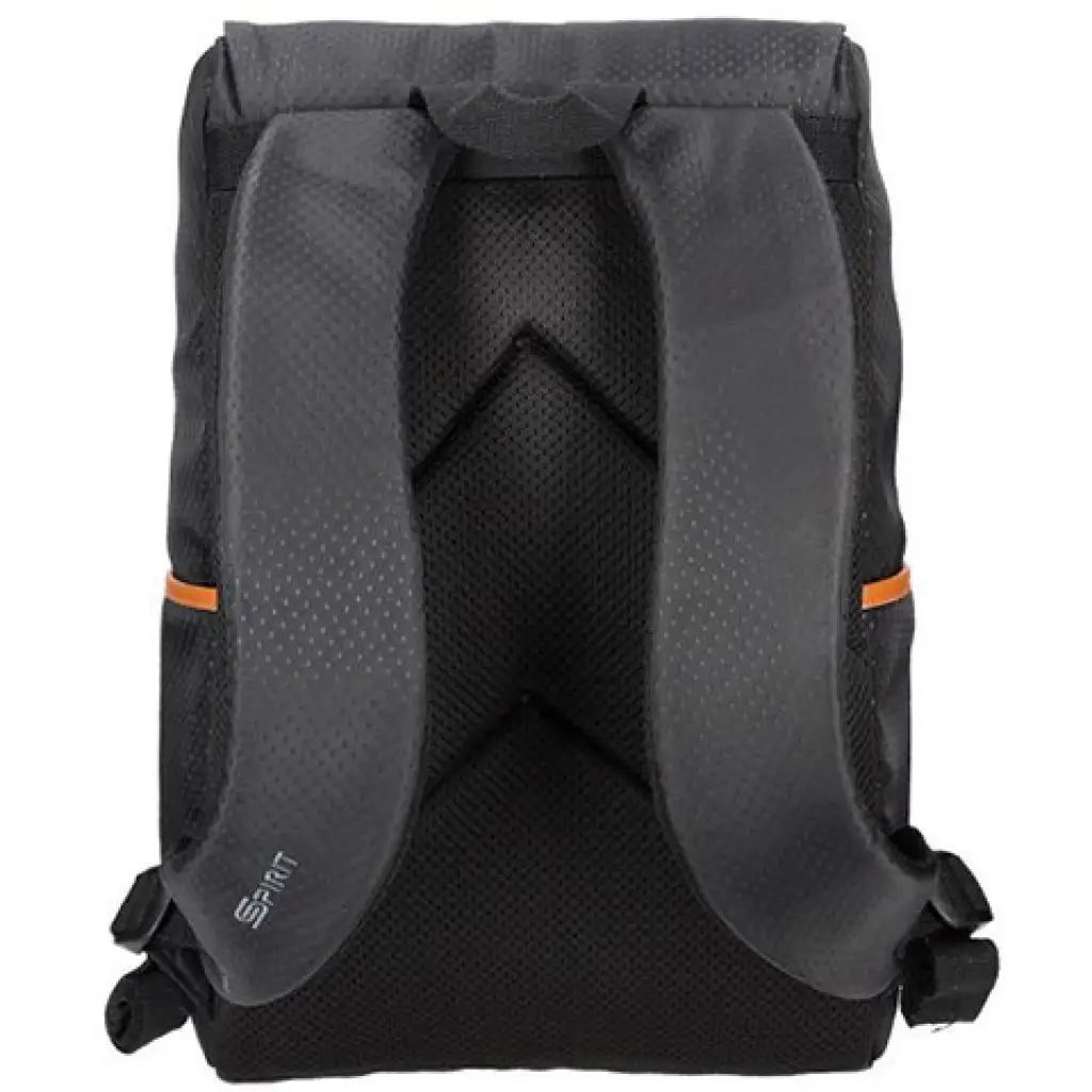 Spirit: Fekete mintázott hátizsák bőrszínű pántokkal 47x33x17cm kép 3