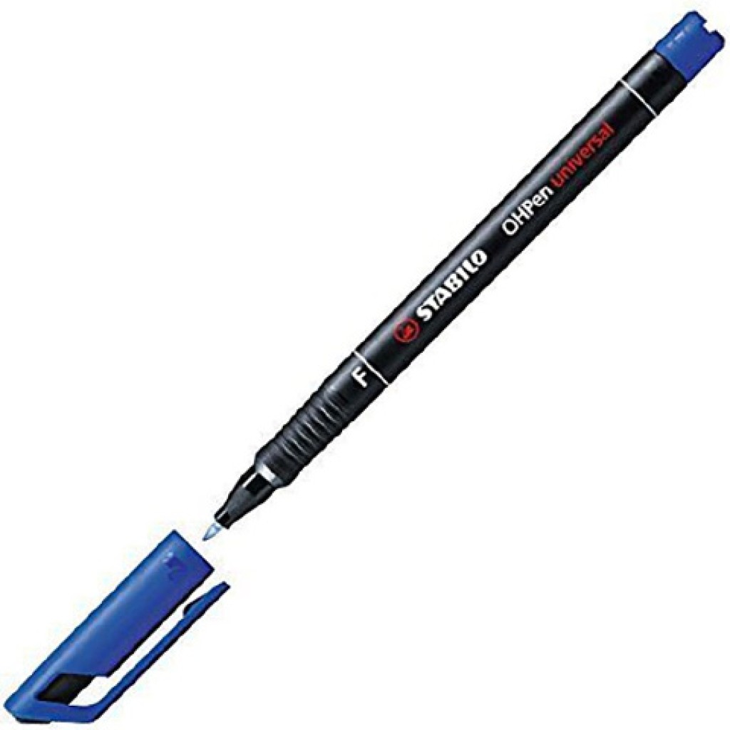 Stabilo OHPen universal F alkoholos filctoll kék színben 0,7mm kép 2