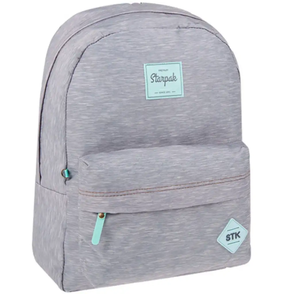 Starpak ezüstszürke kétrekeszes iskolatáska, hátizsák