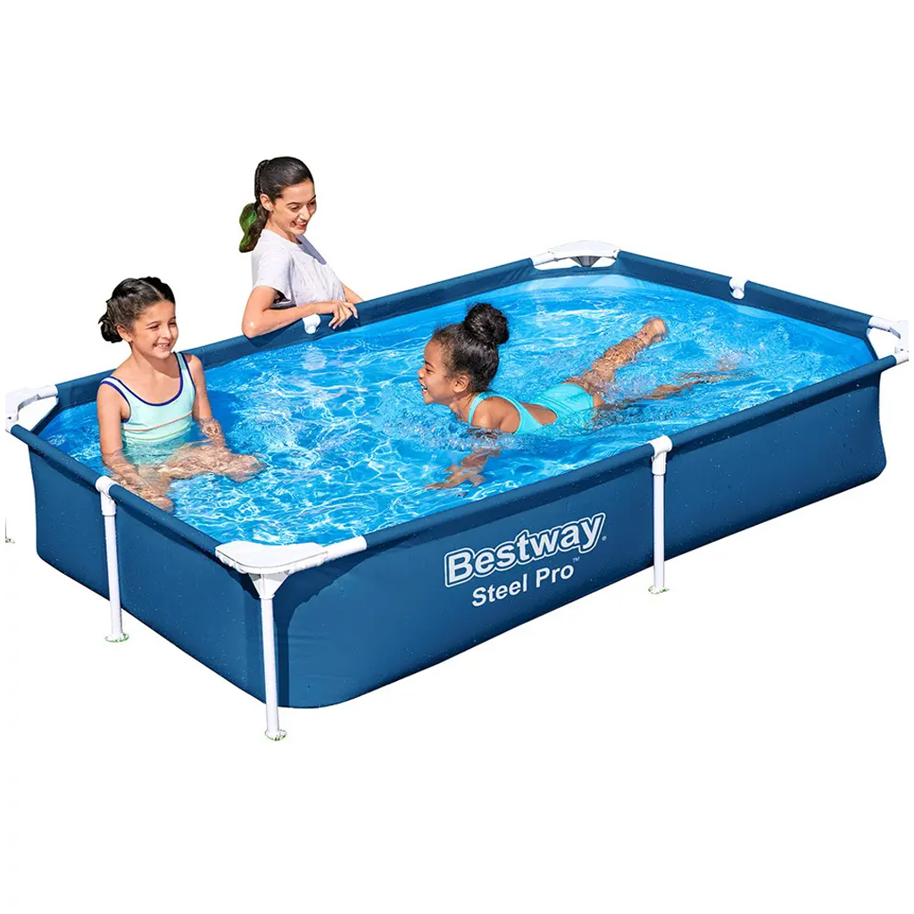 Bestway: Steel Pro fémvázas medence 221x150x43cm kép 2