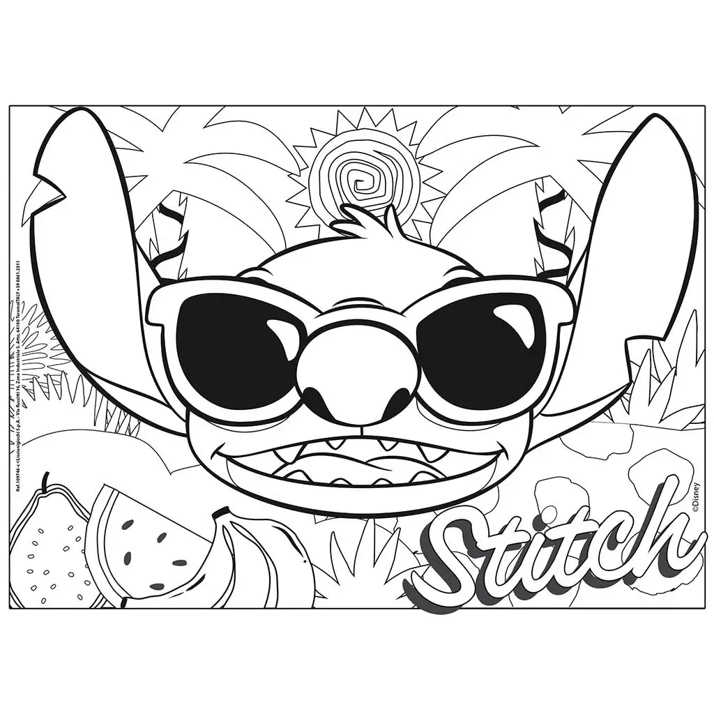 Disney Stitch 2 az 1-ben maxi 4x48db-os puzzle és színező 35x25cm - Lisciani kép 4