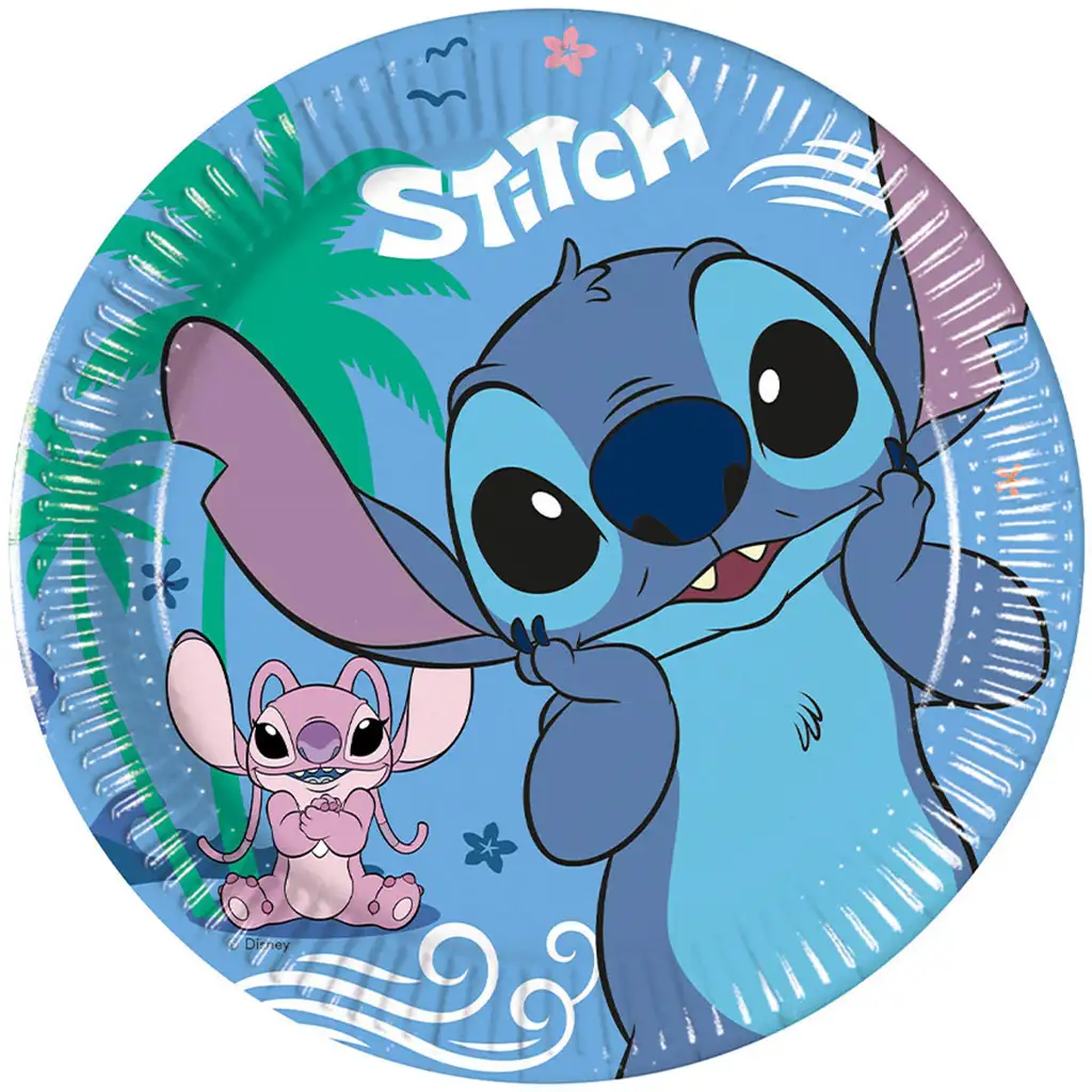 Disney Stitch papírtányér 8db-os szett 20cm